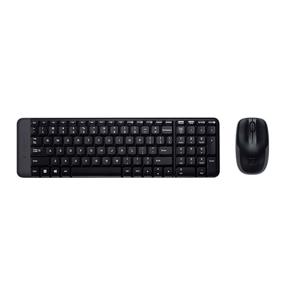 Logitech MK220 Mouse and Wireless Laptop Keyboard  (Black)