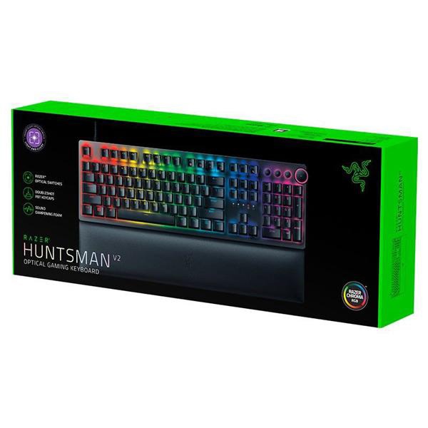 Razer Huntsman V2 Clicky Optical Purple Switch Full Size Wired Gaming Keyboard - Image 4