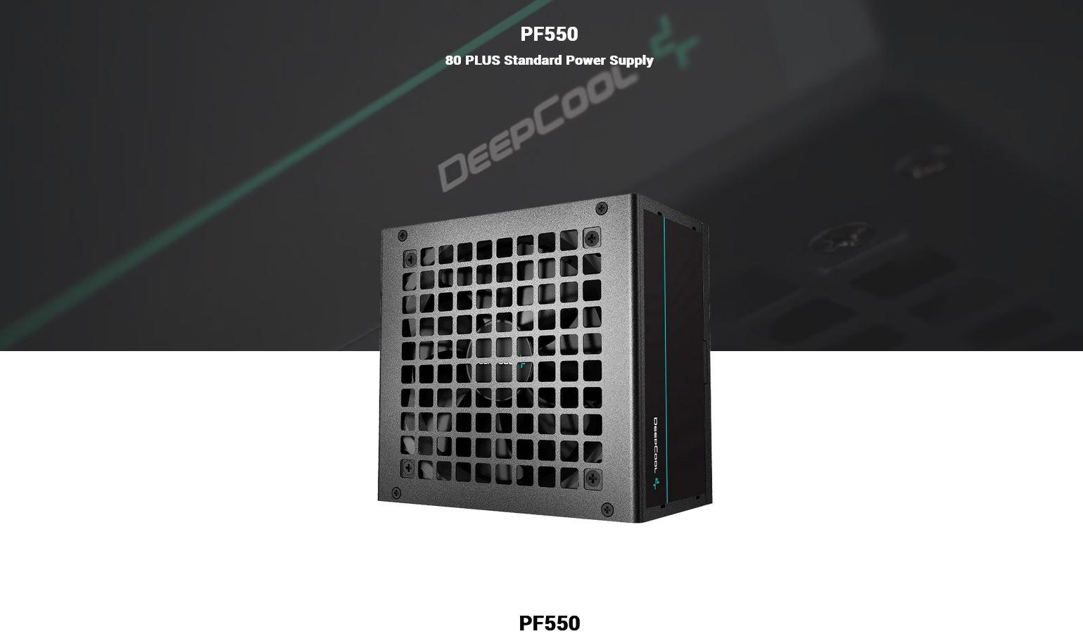 Deepcool PF550 UK 550W 80 Plus Power Supply