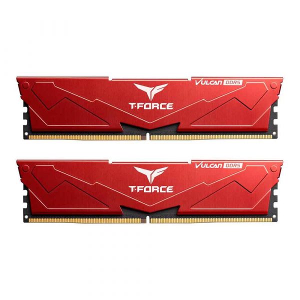 TeamGroup T-Force Vulcan 64GB (32GBx2) 5200MHz Red DDR5 CL40