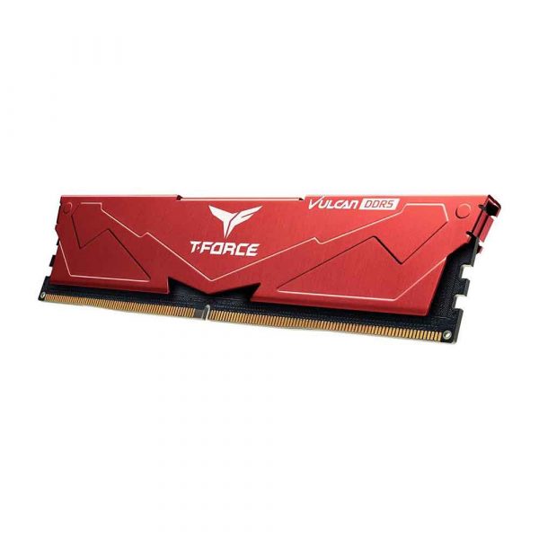 TeamGroup T-Force Vulcan 32GB (16GBx2) 5200MHz Red DDR5 CL40 RAM Memory Module - Image 2