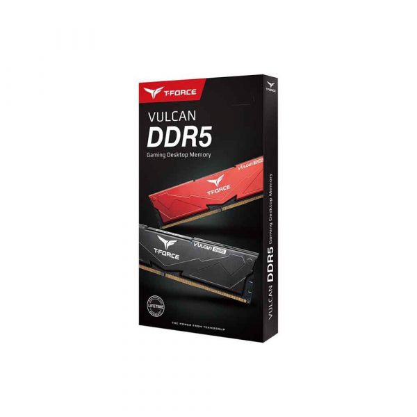 TeamGroup T-Force Vulcan 32GB (16GBx2) 5200MHz Red DDR5 CL40 RAM Memory Module - Image 3