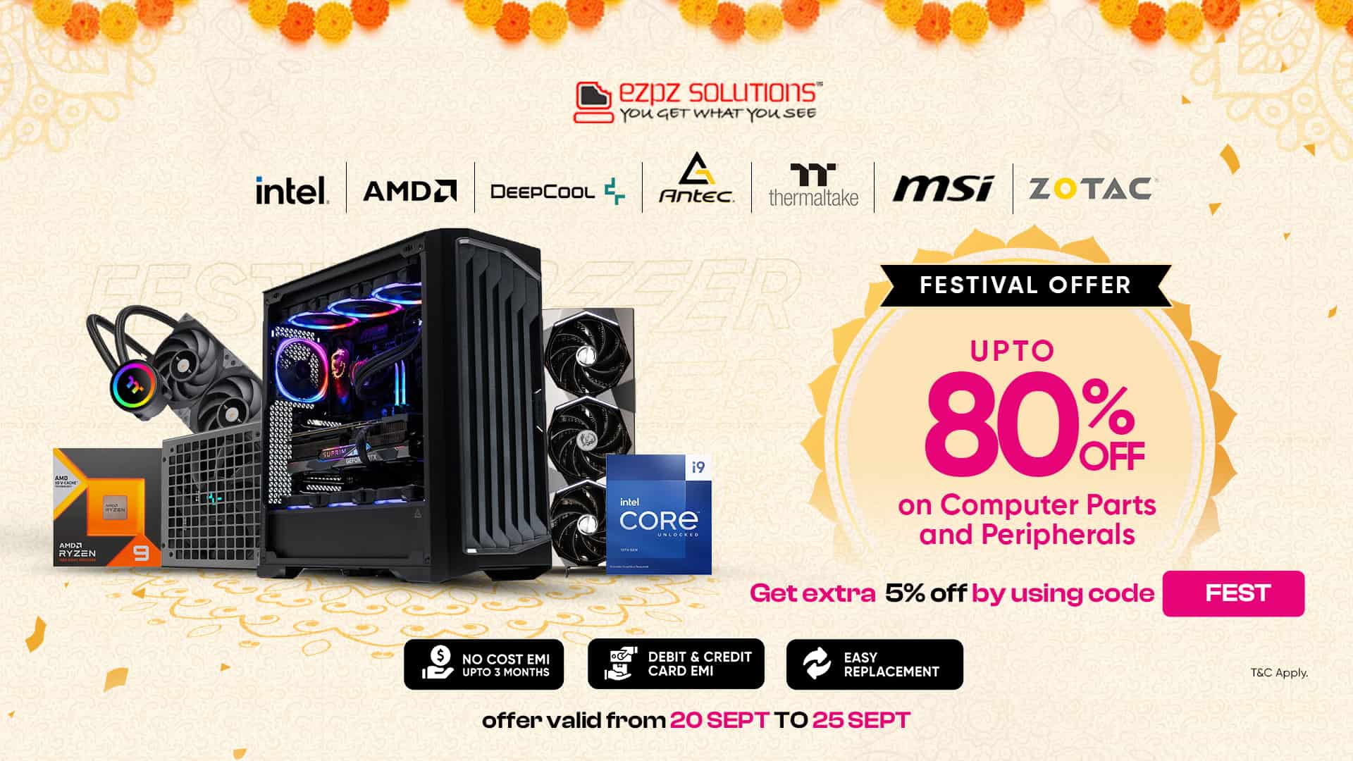 Ganesh Chaturthi discount offer on computer parts