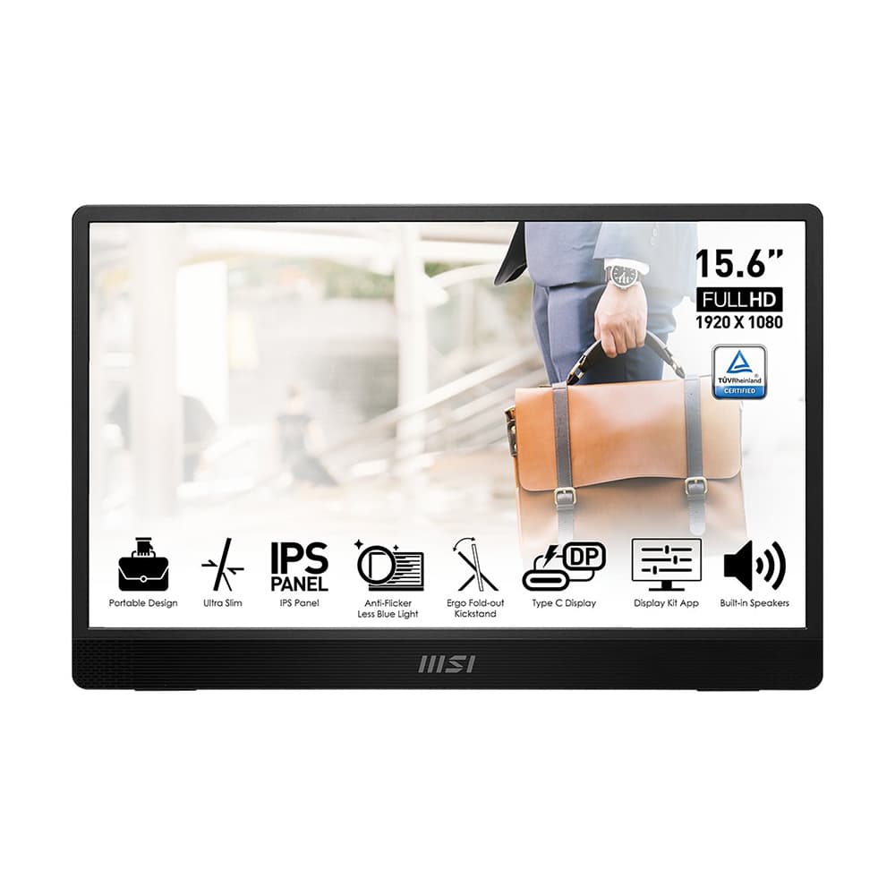 MSI PRO MP161 15.6 Inch 60hz FHD IPS Panel Portable & Ultra-Slim Bussiness Monitor