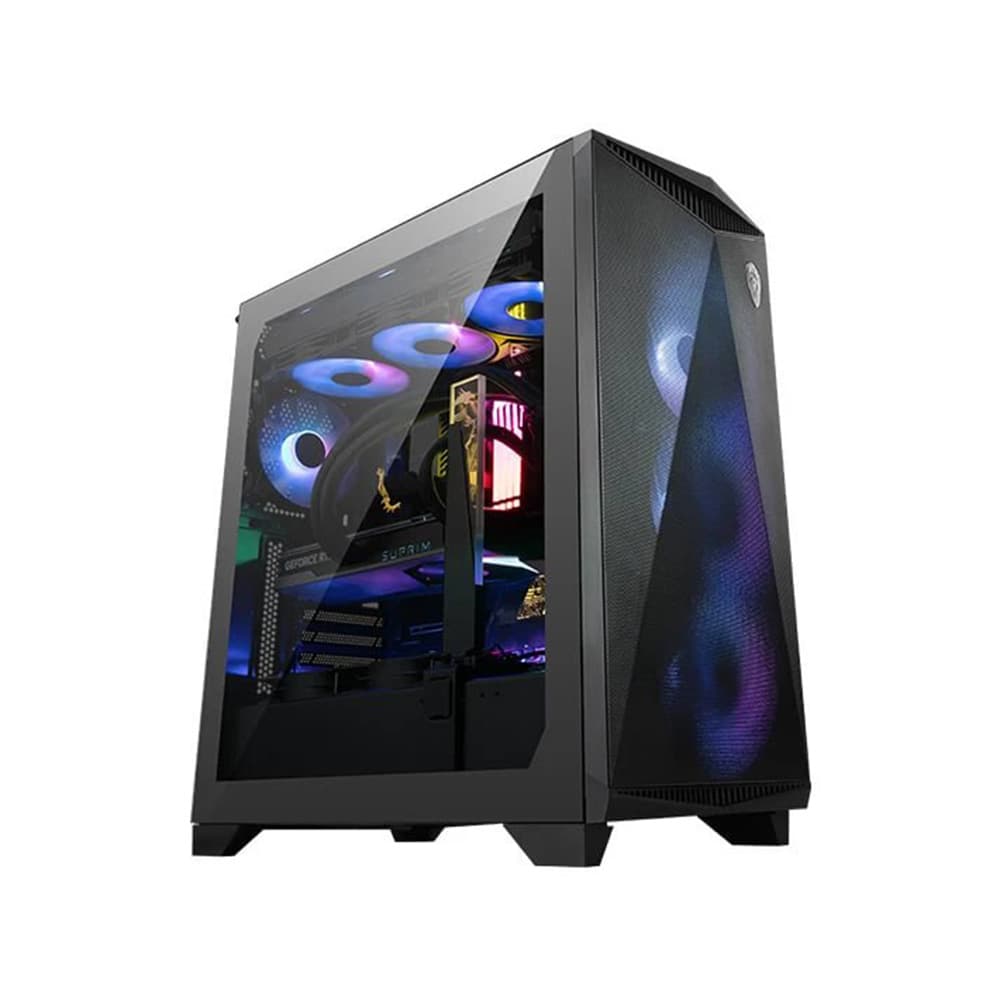 MSI MPG Gungnir 300R Airflow ARGB Black Mid Tower Gaming Cabinet , ATX Support, Up To 360 mm Radiator Support