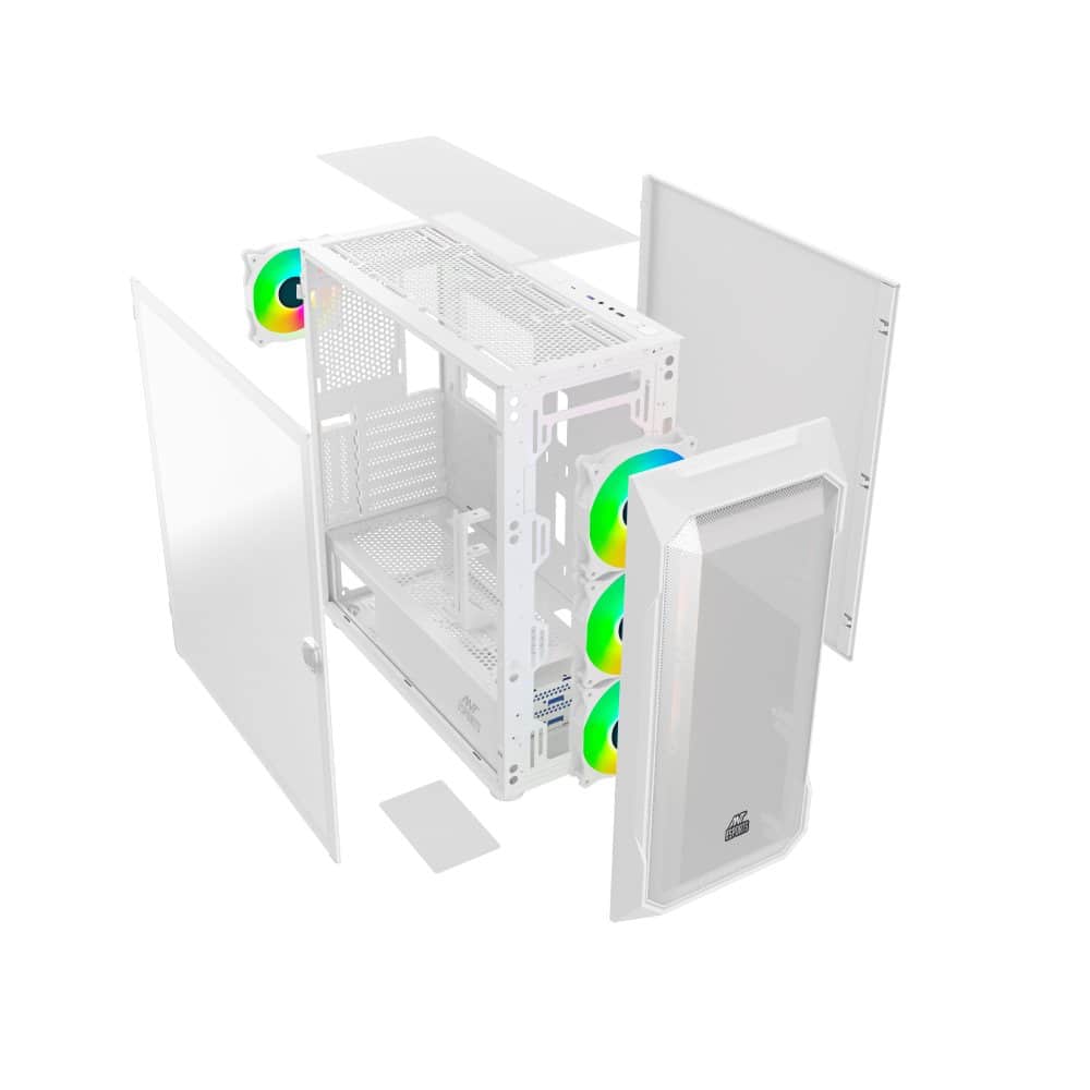 Ant Esports ICE-410TG White Gaming Cabinet - Image 4