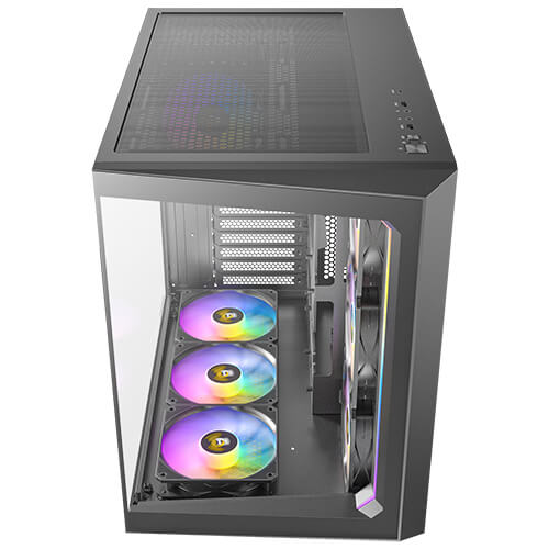 Antec C5 ARGB Black Mid Tower Gaming Cabinet with ATX Support, Tempered Glass, 2 ARGB Fans & Up to 360mm Radiator Support