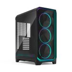Fractal Design Meshify 3 Ambience Pro RGB Black Mid-Tower Cabinet with Type-C, Light-Tint Tempered Glass, 3 ARGB Fans, E-ATX Support & Up to 360mm Radiator Support