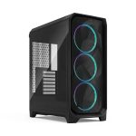Fractal Design Meshify 3 RGB Black Mid‑Tower Cabinet with USB Type‑C, Light‑Tint Tempered Glass Side Panel, ARGB Fans, E‑ATX Support & Up to 360 mm Radiator Support