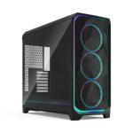 Fractal Design Meshify 3 XL Ambience Pro RGB E-ATX Full Tower PC Case Cabinet – Black TG Light Tint Tempered Glass, Mesh Front Panel, USB Type‑C, 420 mm Radiator Support