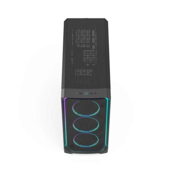 Fractal Design Meshify 3 XL Ambience Pro RGB Full Tower Cabinet with TG Light Tint Tempered Glass, Type C Port, Upto E-ATX Support, Upto 420mm Radiator Support - Image 3