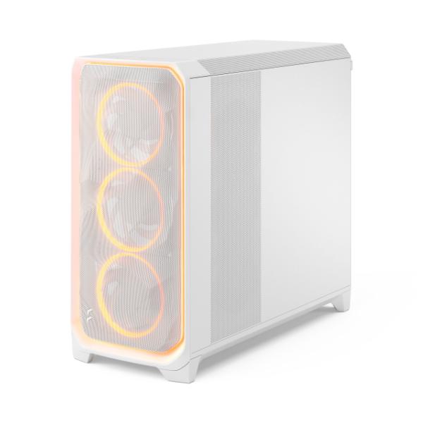 Fractal Design Meshify 3 XL Ambience Pro White Clear‑Tint Tempered Glass Full‑Tower Cabinet with USB Type‑C, ARGB Fans, E‑ATX Support & Up to 420 mm Radiator Support - Image 3