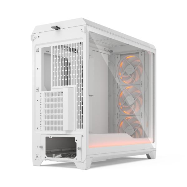 Fractal Design Meshify 3 XL Ambience Pro White Clear‑Tint Tempered Glass Full‑Tower Cabinet with USB Type‑C, ARGB Fans, E‑ATX Support & Up to 420 mm Radiator Support - Image 2