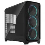 Fractal Design Meshify 3 XL RGB Black Full-Tower Cabinet with Type-C, Light-Tint Tempered Glass, 3 ARGB Fans, E-ATX Support & Up to 420mm Radiator Support