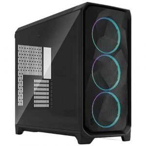 Fractal Design Meshify 3 XL RGB Black Full-Tower Cabinet with Type-C, Light-Tint Tempered Glass, 3 ARGB Fans, E-ATX Support & Up to 420mm Radiator Support