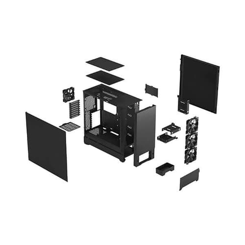 Fractal Design Pop XL Silent Black Full-Tower Cabinet with Sound-Damped Panels, Type-C Support, Upto E-ATX , 360mm Radiator Support - Image 2