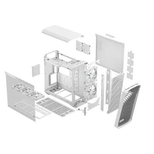 Fractal Design Torrent RGB TG Clear Tint White Mid-Tower Gaming Cabinet Type-C, E-ATX Support, 420mm Radiator Support - Image 2