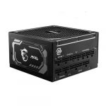 The MSI MAG A1250GL 1250W Power Supply offers 80 Plus Gold efficiency, ATX 3.1/PCIe 5.1 support, ultra‑compact design, and fully modular cable