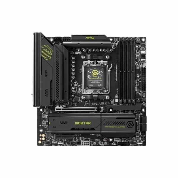 MSI MAG B850M Mortar WiFi DDR5 AMD AM5 M-ATX WiFi 7 PCIe 5.0 Gaming Motherboard - Image 2