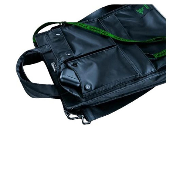 Razer Xanthus Tote Bag for Gamers, Dedicated Padded Laptop Compartment, Fits up to 16" Laptops, Water Repellent Nylon, Two-Way Carry With Detachable Shoulder Strap, Black - Image 3