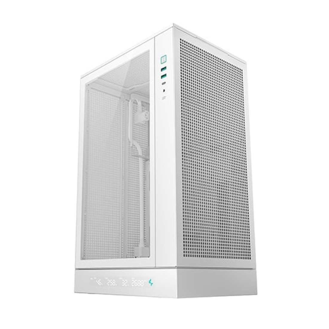 Deepcool CH270 Digital White Mini Tower Cabinet with Digital Display, Type C Port, Upto M-ATX Support, Upto 360mm Radiator Support - Image 2