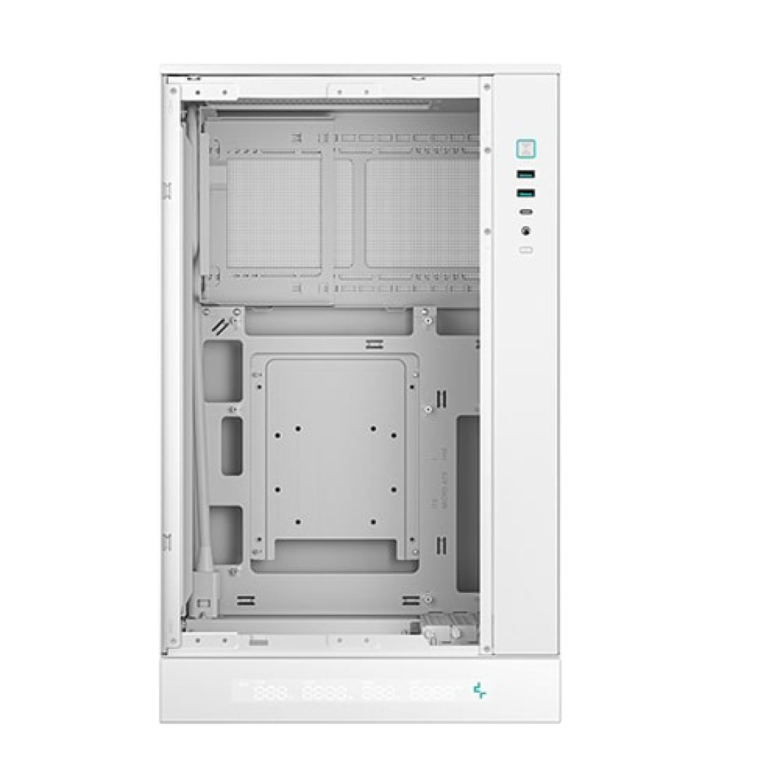 Deepcool CH270 Digital White Mini Tower Cabinet with Digital Display, Type C Port, Upto M-ATX Support, Upto 360mm Radiator Support - Image 3