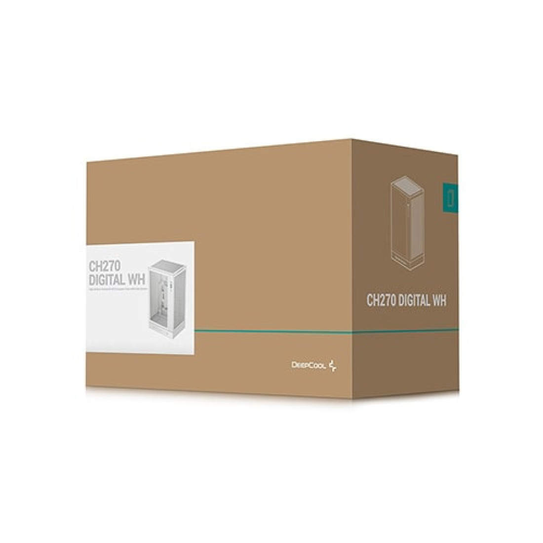 Deepcool CH270 Digital White Mini Tower Cabinet with Digital Display, Type C Port, Upto M-ATX Support, Upto 360mm Radiator Support - Image 5