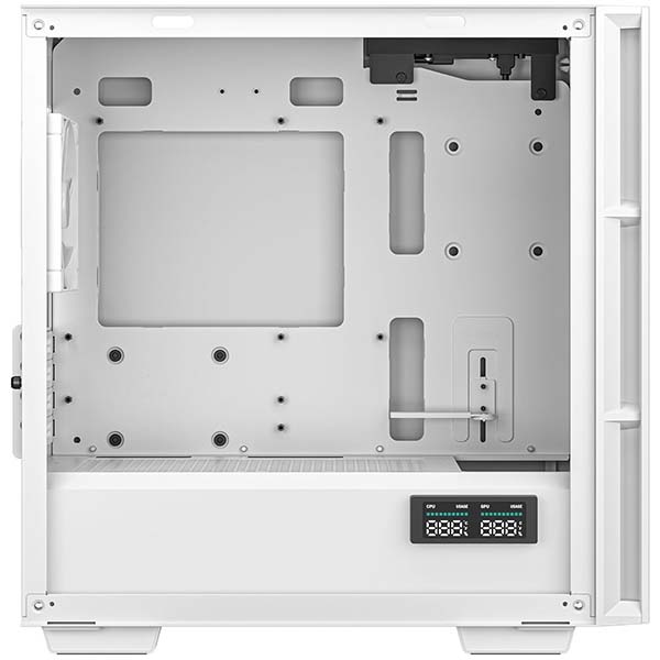 DeepCool CH360 Digital White Mini Tower Cabinet with Digital Display, Type C Port, Upto M-ATX Support, Upto 360mm Radiator Support - Image 4