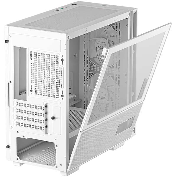 DeepCool CH360 Digital White Mini Tower Cabinet with Digital Display, Type C Port, Upto M-ATX Support, Upto 360mm Radiator Support - Image 6