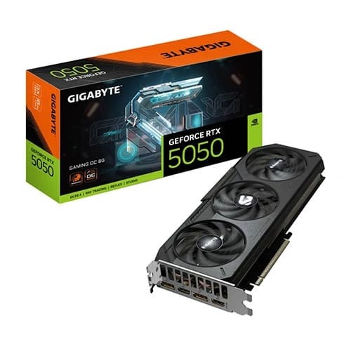 Gigabyte Nvidia GeForce RTX 5050 Gaming OC 8GB GDDR6 Triple Fan Graphics Card