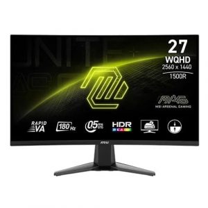 MSI MAG 27CQ6F 27 Inch 180hz WQHD VA Curved Gaming Monitor