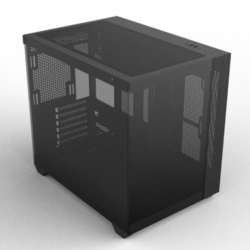 Cooler Master CD600 Black ATX Mid Tower Cabinet with High-Airflow Front Panel, Tempered Glass Side Panel, And Up To 360mm Radiator Support - Image 2