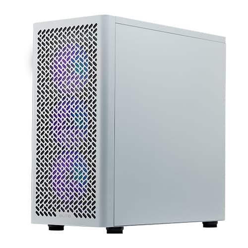 Cooler Master Elite 502 White ARGB Mid Tower Cabinet With Tempered Glass, 3 Pre-Installed ARGB Fans, Upto E-ATX Support, Type C Port, High-Airflow Mesh Front, Upto 420MM Radiator Support - Image 2