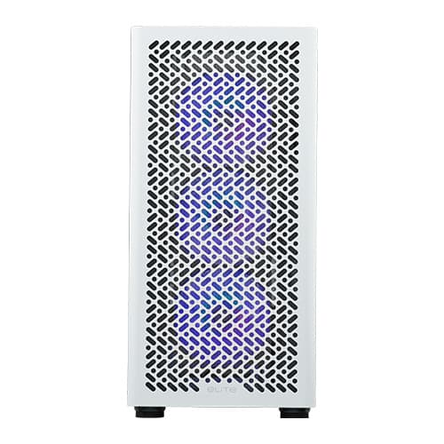Cooler Master Elite 502 White ARGB Mid Tower Cabinet With Tempered Glass, 3 Pre-Installed ARGB Fans, Upto E-ATX Support, Type C Port, High-Airflow Mesh Front, Upto 420MM Radiator Support - Image 3