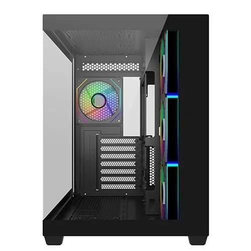 Cooler Master Elite 681 Black ARGB ATX Mid Tower Cabinet With Tempered Glass, Pre-Installed ARGB Fans, Up To E-ATX Support, Type C Port, High Airflow Mesh Front, Up To 360mm Radiator Support - Image 2