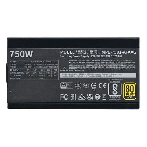 Cooler Master MWE Gold 750W V2 ATX 3.1 80 Plus Gold Fully Modular Power Supply - Image 2
