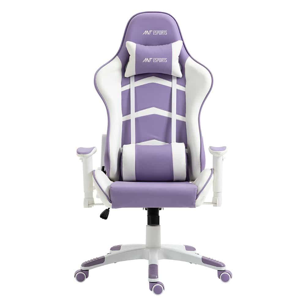 Ant Esports 9077 White Purple Ergonomic Gaming Chair