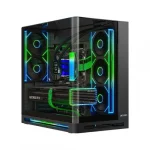 Ant Esports Crystal ARC Pro Black ATX Mid Tower Cabinet With 5×120mm Pre-Installed Fans, Tempered Glass Side Panel, High-Airflow Design And Up To 360mm Radiator Support