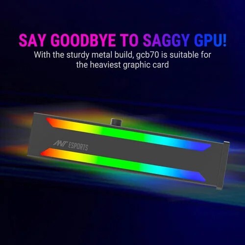 Ant Esports GCB70 Black RGB Graphics Card Holder - Image 2