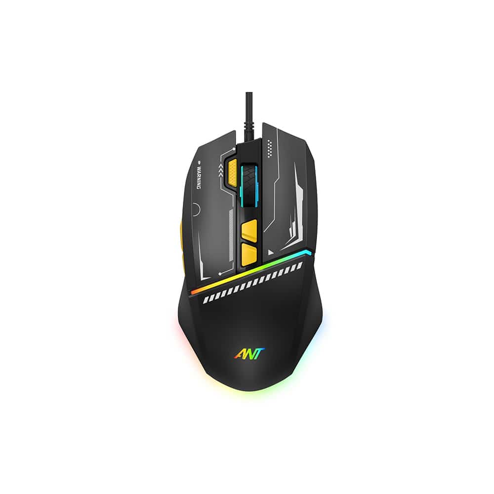 Ant Ghost 50 Black RGB Wired Gaming Mouse With 12800 DPI