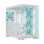 Ant Esports Crystal ARC White ARGB ATX Mid Tower Cabinet With 4×120mm Pre-Installed ARGB Fans, Tempered Glass Side Panel, High-Airflow Design And Up To 360mm Radiator Support