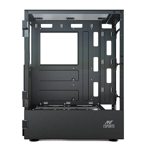 Ant Esports Elite 1200 Black ATX Mid Tower Cabinet With 4 Pre-Installed 120mm Fans, Tempered Glass Side Panel, High-Airflow Front Design And Up To 360mm Radiator Support - Image 4