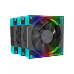 Ant Esports Quartzflow Black 3x120mm ARGB Case Fan Kit