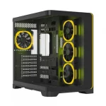Ant Esports Crystal ARC Black ARGB ATX Mid Tower Cabinet With 4×120mm Pre-Installed ARGB Fans, Tempered Glass Side Panel, High-Airflow Design And Up To 360mm Radiator Support