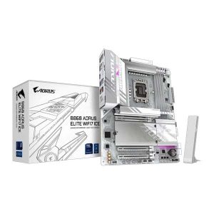 GIGABYTE B860 Aorus Elite Ice WIFI ATX Motherboard (Intel Socket LGA 1851, DDR5, WiFi 7)
