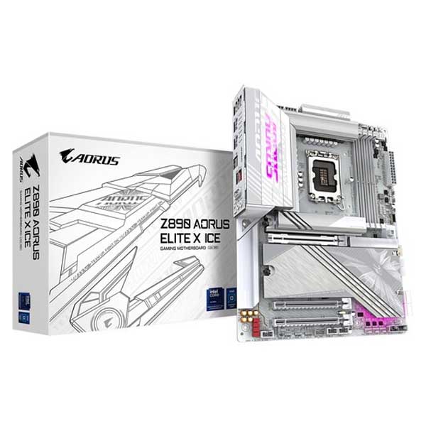 Gigabyte Z890 AORUS ELITE X ICE WIFI ATX Motherboard (Intel Socket LGA 1851, DDR5, Wi-Fi 7)