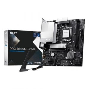 MSI Pro B860M-B WIFI M-ATX Motherboard (Intel Socket LGA 1851, DDR5, WIFI 7)