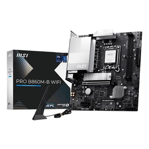 MSI Pro B860M-B WIFI M-ATX Motherboard (Intel Socket LGA 1851, DDR5, WIFI 7)
