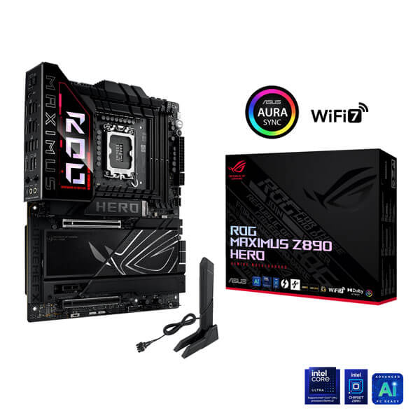 Asus ROG Maximus Z890 Hero WIFI ATX Motherboard (Intel Socket LGA 1851, DDR5, Wi-Fi 7)