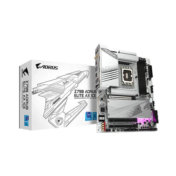 Gigabyte Z790 Aorus Elite AX ICE WIFI ATX Motherboard (Intel Socket LGA 1700, DDR5, Wi-Fi 6E)